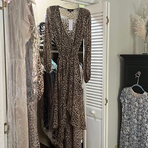 Baltic Born Alexandria Leopard Print Wrap Dress